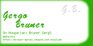 gergo bruner business card