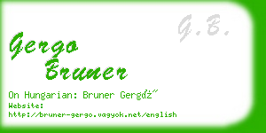 gergo bruner business card